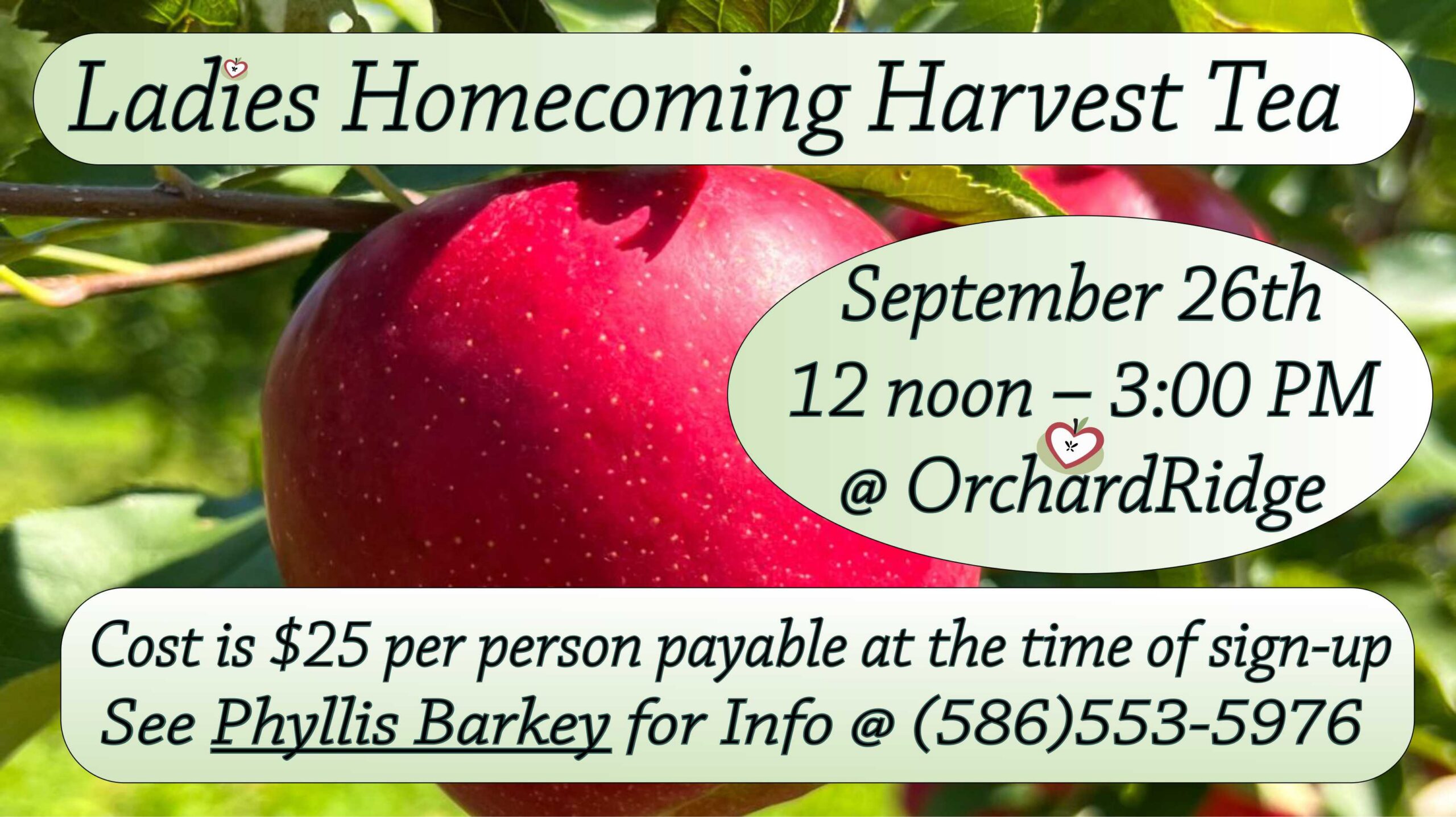 Ladies Homecoming Harvest Tea