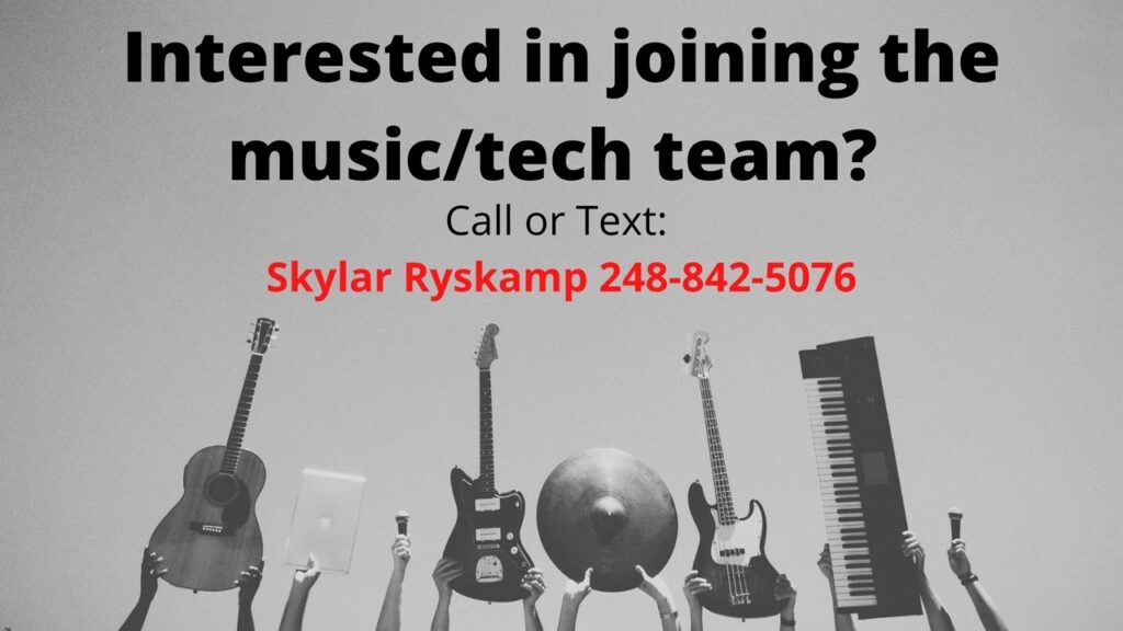 Join Worship & Tech Team!