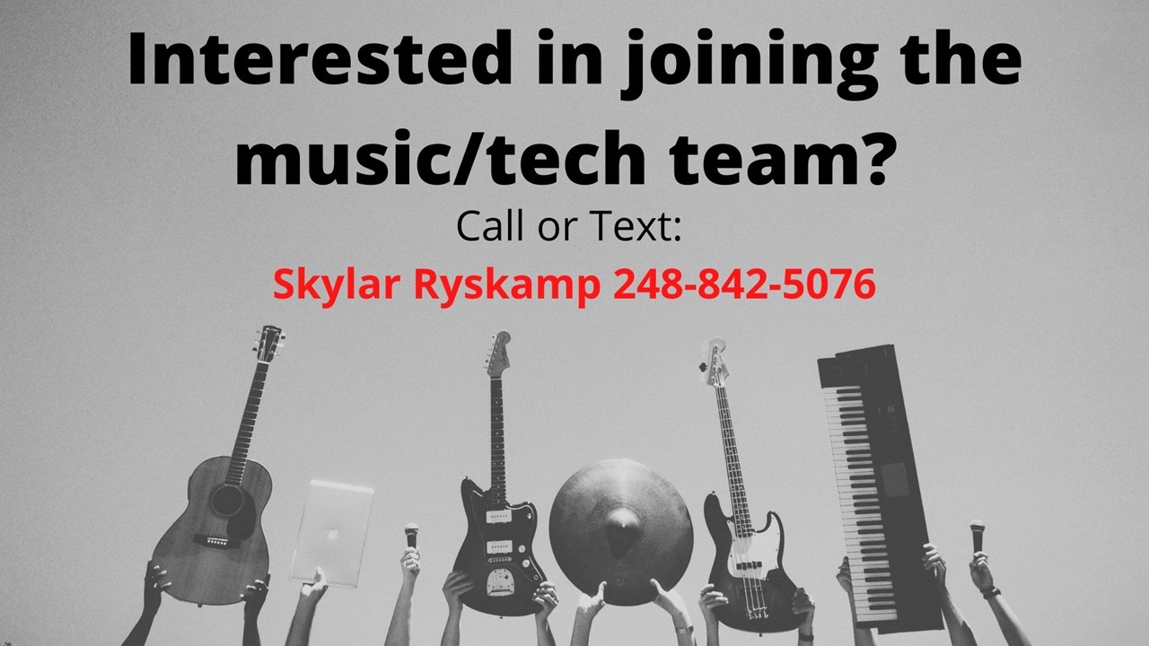 Join Worship & Tech Team!
