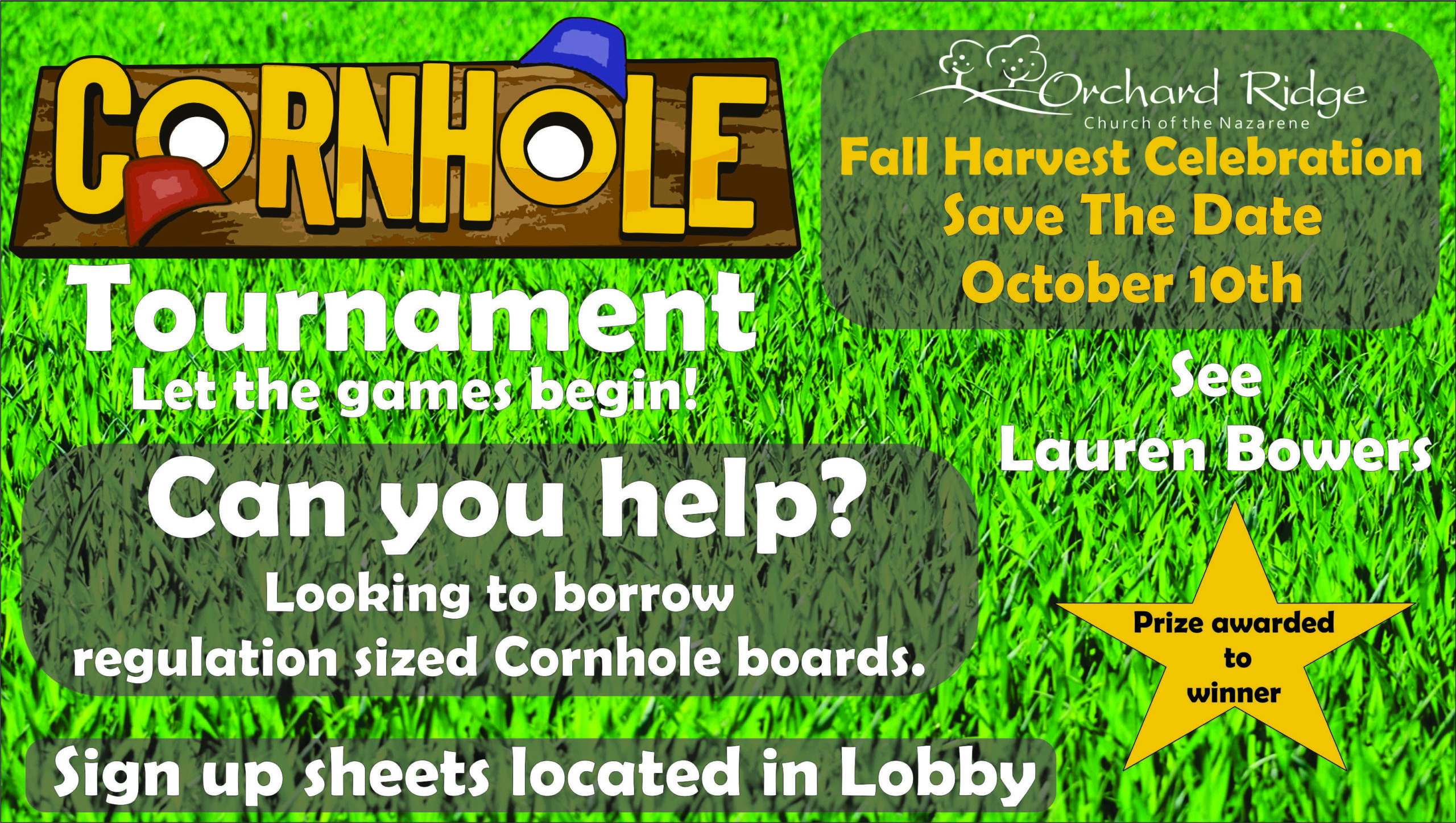 Corn Hole Tournament!